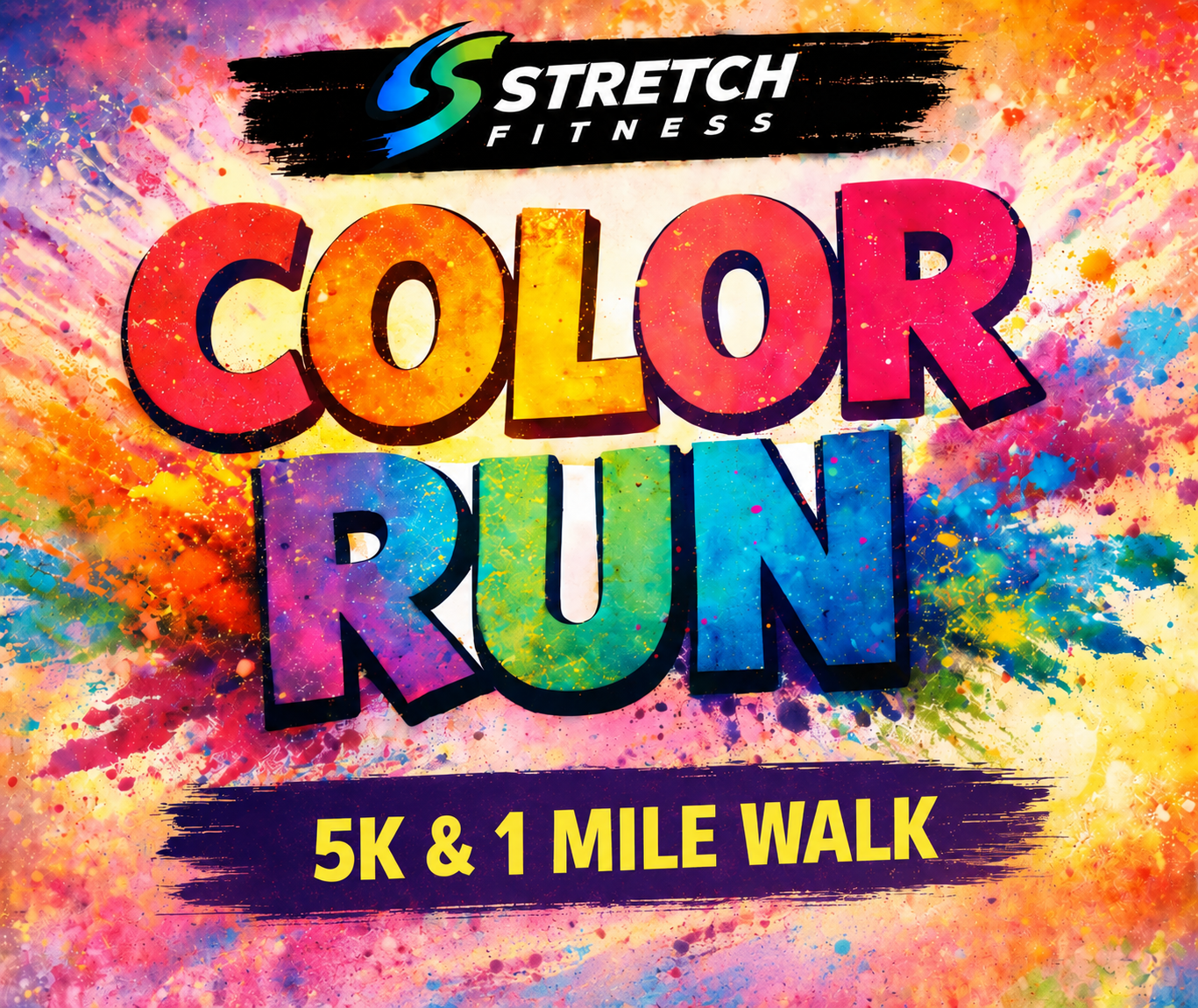Color Run and Foam Party at Stretch Fitness